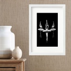 Quadro Fotografia Bailarinas - 60x48cm Moldura:madeira Preta