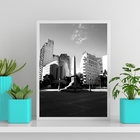 Quadro Fotografia Bh- Praça 7 45x34cm - Com Vidro Moldura:mad