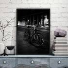 Quadro Fotografia Bicicleta Pneu Furado 33x24cm - Com Vidro M