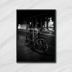 Quadro Fotografia Bicicleta Pneu Furado 45x34cm - Com Vidro M