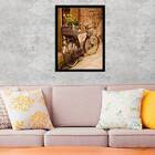 Quadro Fotografia Bicicleta Vintage 45x34cm - Com Vidro Moldu