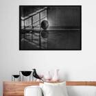Quadro Fotografia Bola De Basquete 33x24cm - Com Vidro Moldur