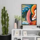 Quadro Fotografia Buda Colorido 33x24cm - Com Vidro Moldura:m