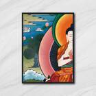 Quadro Fotografia Buda Colorido 45x34cm - Com Vidro Moldura:m