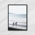 Quadro Fotografia Casal Surfista 45x34cm - Com Vidro Moldura: