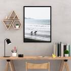 Quadro Fotografia Casal Surfista 45x34cm - Com Vidro Moldura: