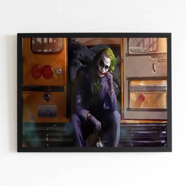 Quadro Fotografia Cena Coringa 45x34cm - Com Vidro Moldura:ma