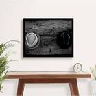 Quadro Fotografia Chapéus 45x34cm - Com Vidro Moldura:madeira