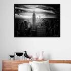 Quadro Fotografia Cidade New York 45x34cm - Com Vidro Moldura