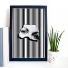 Quadro Fotografia Colagem Olhos 24x18cm - Com Vidro Moldura:m