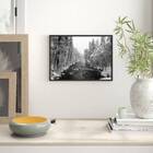 Quadro Fotografia Floresta Com Neve 33x24cm - Com Vidro Moldu