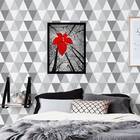 Quadro Fotografia Folha Maple Vermelha 24x18cm - Com Vidro Mo