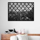 Quadro Fotografia Grade 33x24cm - Com Vidro Moldura:madeira B