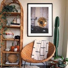 Quadro Fotografia Gramofone 60x48cm Moldura:madeira Preta