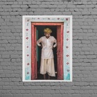 Quadro Fotografia Homem Indiano 24x18cm - Com Vidro Moldura:m