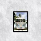 Quadro Fotografia Kombi Na Praia 33x24cm - Com Vidro Moldura: