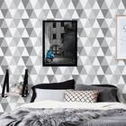 Quadro Fotografia Lambreta Azul 45x34cm - Com Vidro Moldura:m