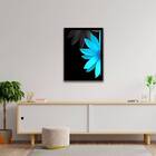 Quadro Fotografia Meia Flor Azul 45x34cm - Com Vidro Moldura: