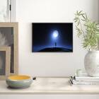 Quadro Fotografia Menina Com Lua 33x24cm - Com Vidro Moldura: