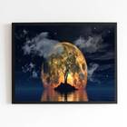 Quadro Fotografia Noite Na Ilha 45x34cm - Com Vidro Moldura:m