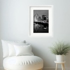 Quadro Fotografia Noturna São Paulo- 60x48cm Moldura Preta