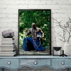 Quadro Fotografia Ogum 24x18cm Moldura:madeira Preta