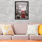 Quadro Fotografia Ônibus Londres Vermelho 33x24cm - Com Vidro