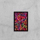 Quadro Fotografia Palitos Coloridos 33x24cm - Com Vidro Moldu