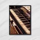 Quadro Fotografia Piano 24x18cm Moldura:madeira Branca