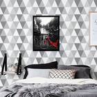 Quadro Fotografia Ponte Com Bicicleta Vermelha 24x18cm - Com