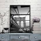 Quadro Fotografia Ponte De Brooklyn 24x18cm - Com Vidro Moldu