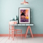 Quadro Fotografia Pôr Do Sol Praia Canoa - 60x48cm Moldura:ma