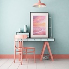 Quadro Fotografia Praia Mar Rosa - 60x48cm Moldura:madeira Pr