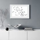 Quadro Fotografia Revoada De Andorinhas - 60x48cm Moldura:mad