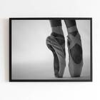 Quadro Fotografia Sapatilha De Ballet 24x18cm Moldura:madeira