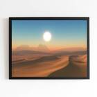Quadro Fotografia Sol Do Deserto 24x18cm - Com Vidro Moldura: