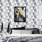 Quadro Fotografia Sombrinhas Amarelas 45x34cm - Com Vidro Mol