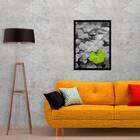 Quadro Fotografia Trevo 45x34cm - Com Vidro Moldura:madeira B