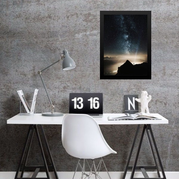 Quadro Fotografia Universo Mágico 24x18cm - Com Vidro Moldura