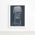 Quadro Frase Boteco Males Moldura Branca 33x43cm