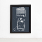 Quadro Frase Boteco Males Moldura Preta 22x32cm