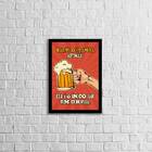 Quadro Frase Cerveja Salve O Planeta 33x24cm - Com Vidro Mold