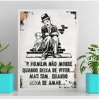 Quadro Frase De Amor Charlie Chaplin 33x24cm Moldura:madeira