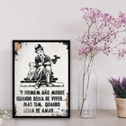 Quadro Frase De Amor Charlie Chaplin 45x34cm - Com Vidro Mold