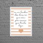 Quadro Frase Dias Em Que Orei 24x18cm - Com Vidro Moldura:mad