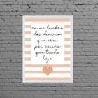 Quadro Frase Dias Em Que Orei 45x34cm Moldura:madeira Branca