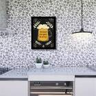 Quadro Frase Felicidade Tem Gosto De Cerveja 24x18cm Moldura: