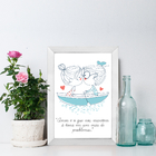 Quadro Frase Namorados Barco Moldura Branca 22x32cm