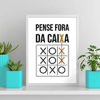 Quadro Frase Pense Fora Da Caixa 45x34cm - Com Vidro Moldura: