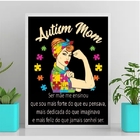 Quadro Frase Ser Mãe De Autista 24x18cm - Com Vidro Moldura:m
